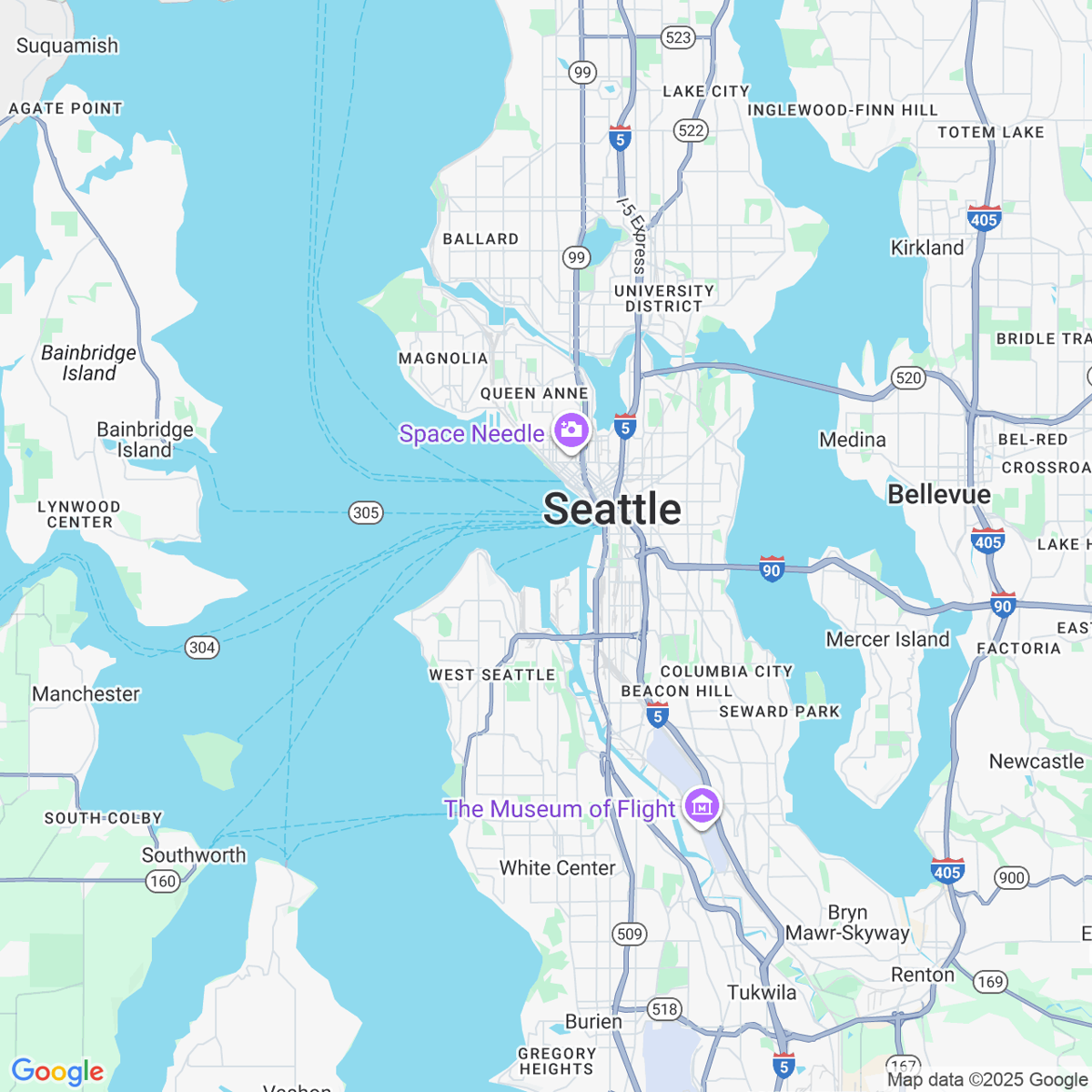 Service area map