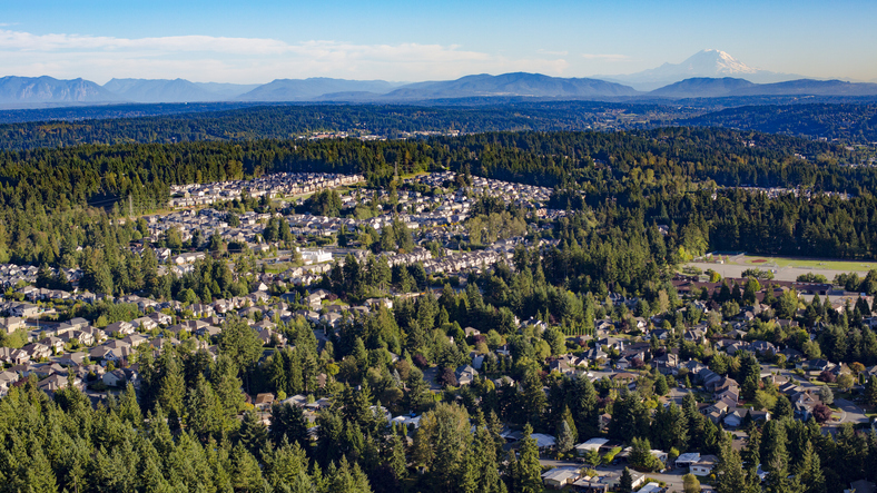 Bothell, Washington aerial view